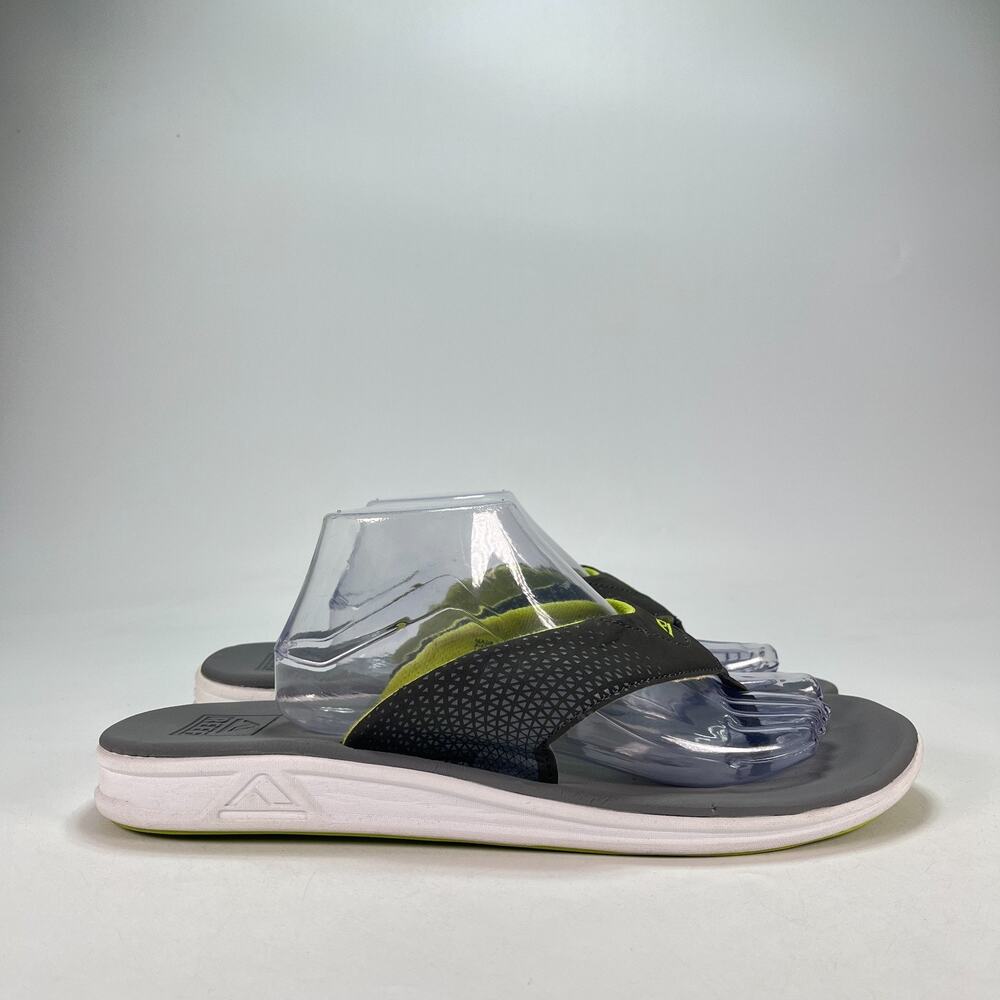 Reef Rover Grey Lime Swellular Casual Comfort Flip Flop Sandals Men's Size 13
